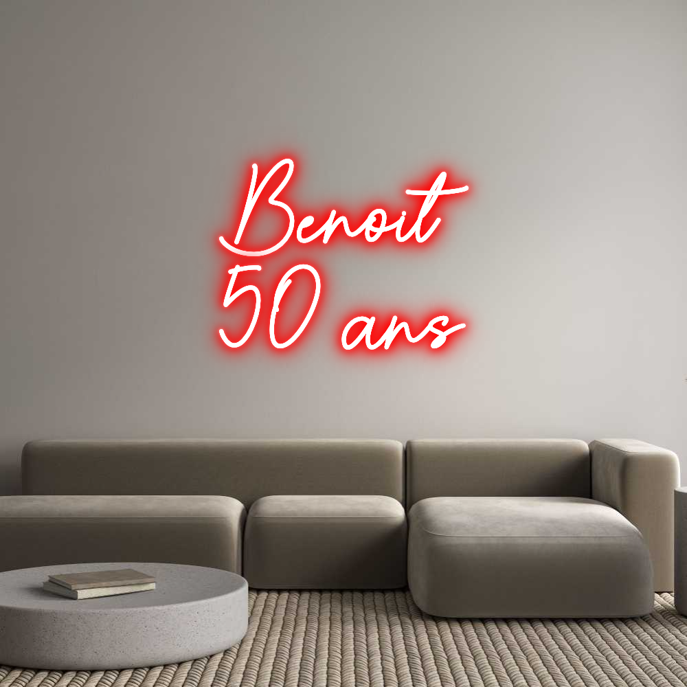 Custom Neon Sign Online Editor Benoît
50 ans