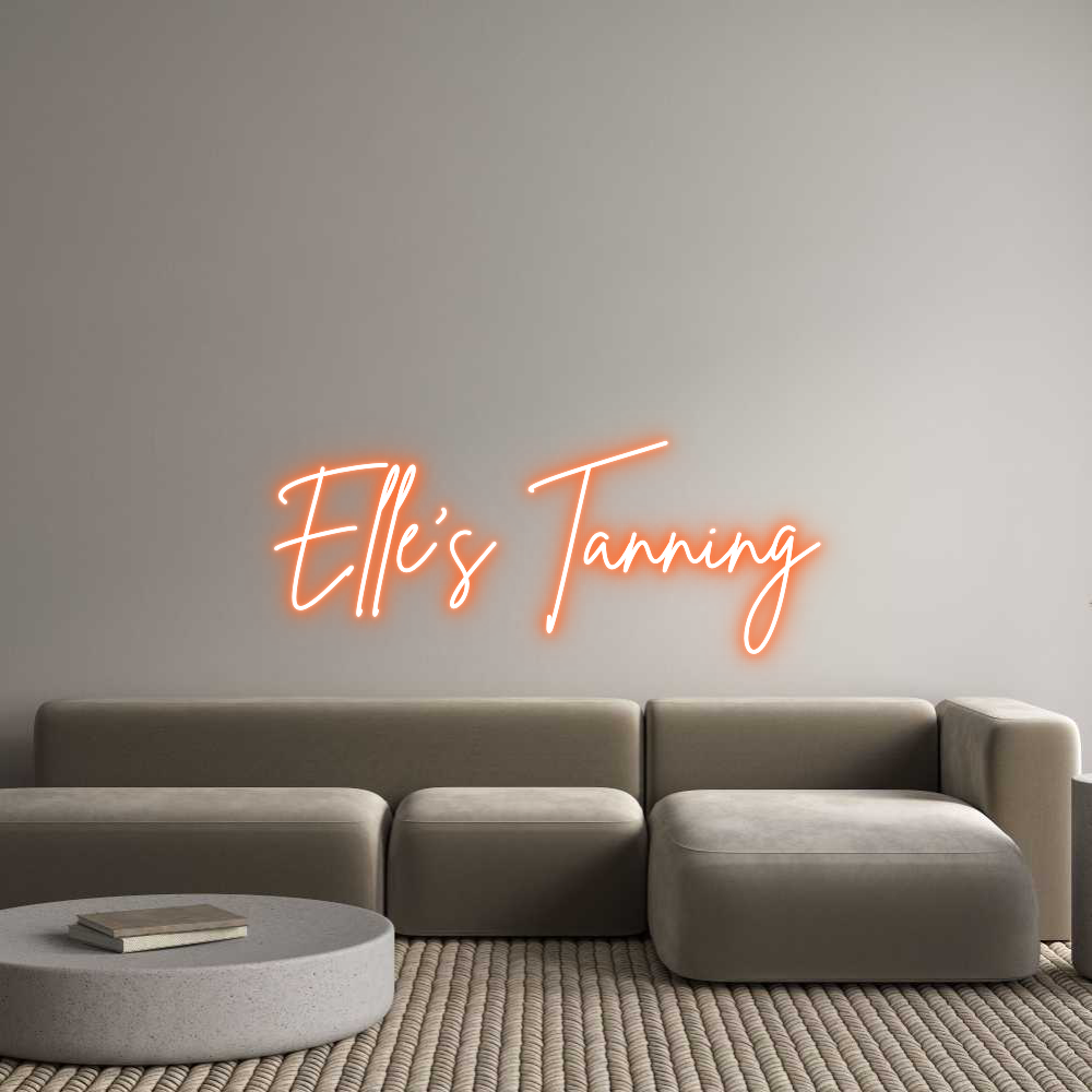 Custom Neon Sign Online Editor Elle’s Tanning
