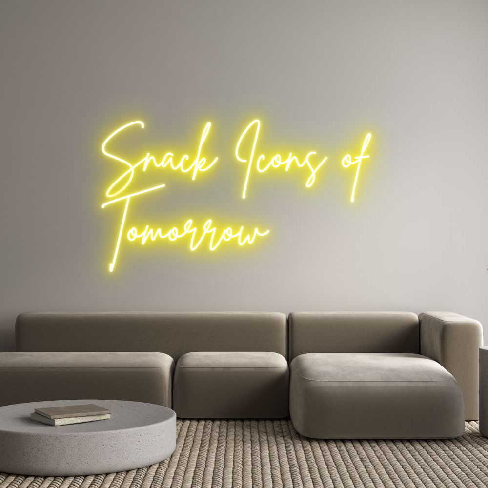 Editor online di insegne al neon personalizzate, icone snack o...