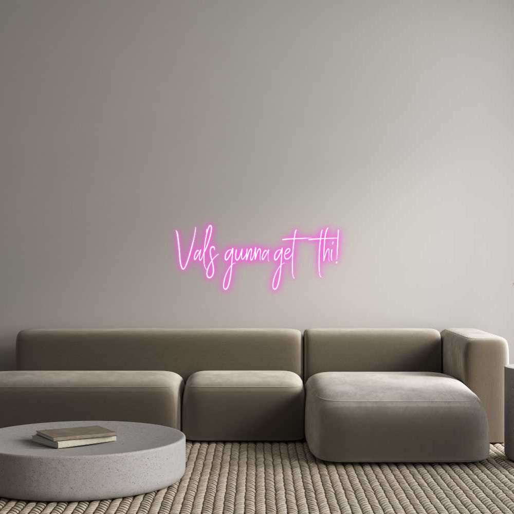 Custom Neon Sign Online Editor Val’s gunna g...