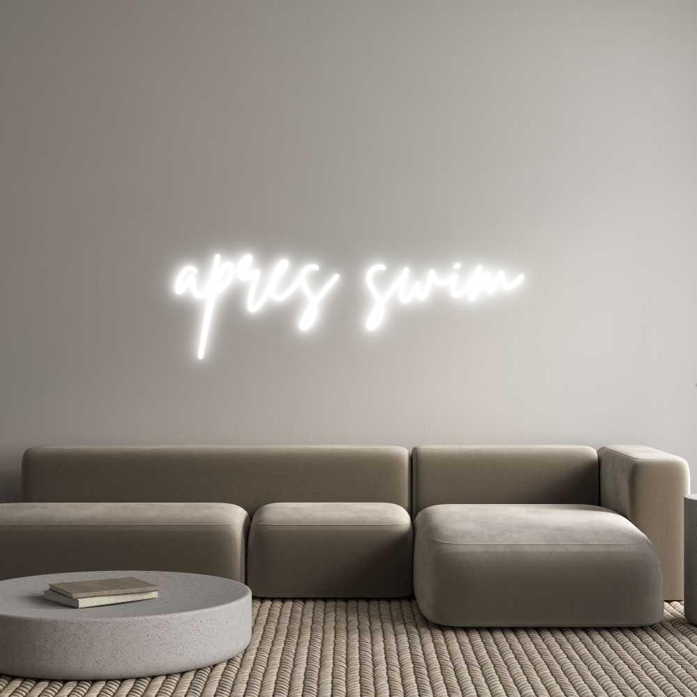 Anpassad neonskylt online-redigerare efter simning