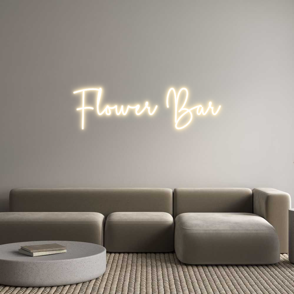 Editor online di insegne al neon personalizzate Flower Bar