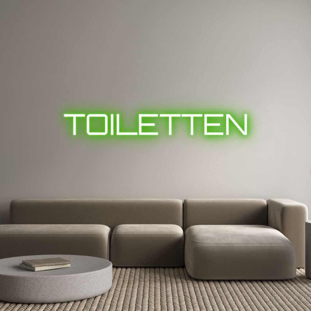 Custom Neon Sign Online Editor TOILETTEN