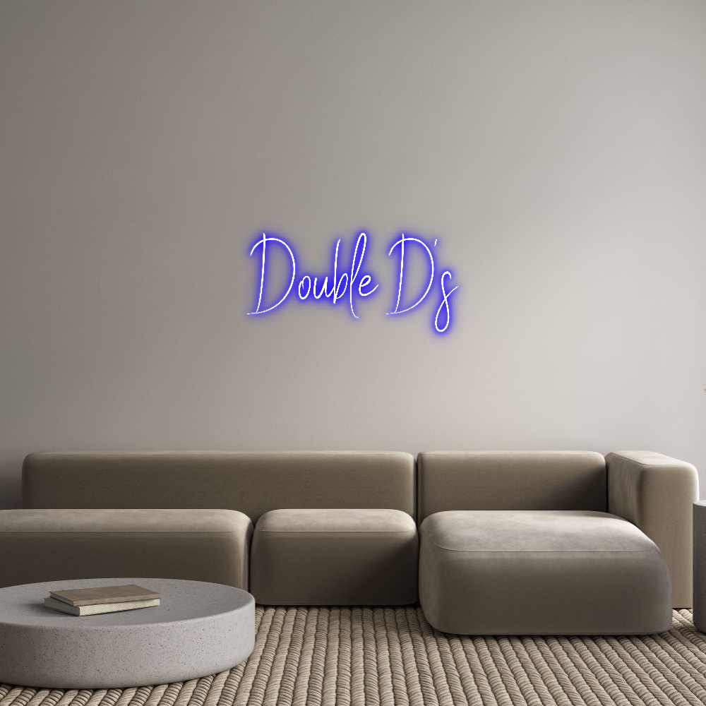 Custom Neon Sign Online Editor Double D’s