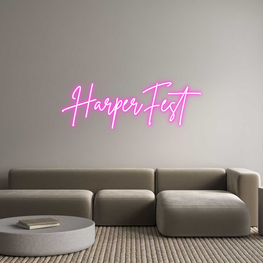 Custom Neon Sign Online Editor HarperFest