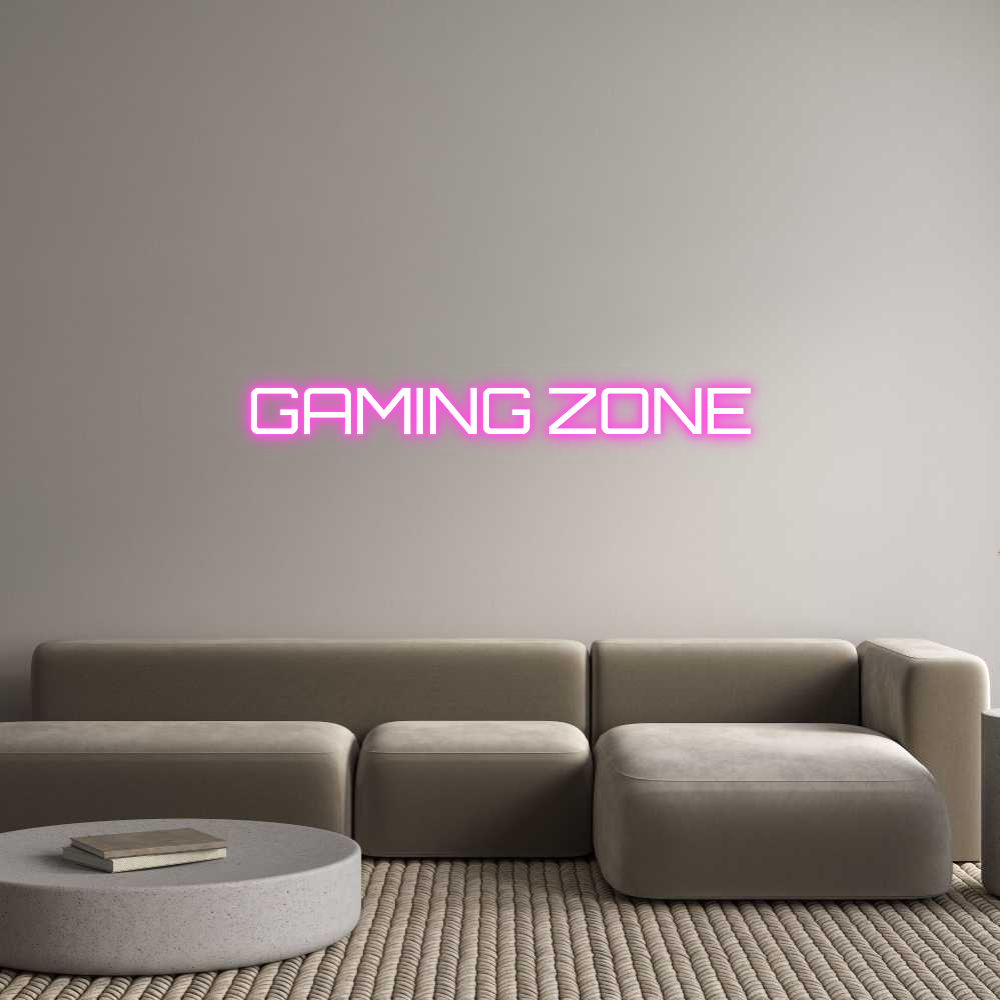 Editor online di insegne al neon personalizzate GAMING ZONE