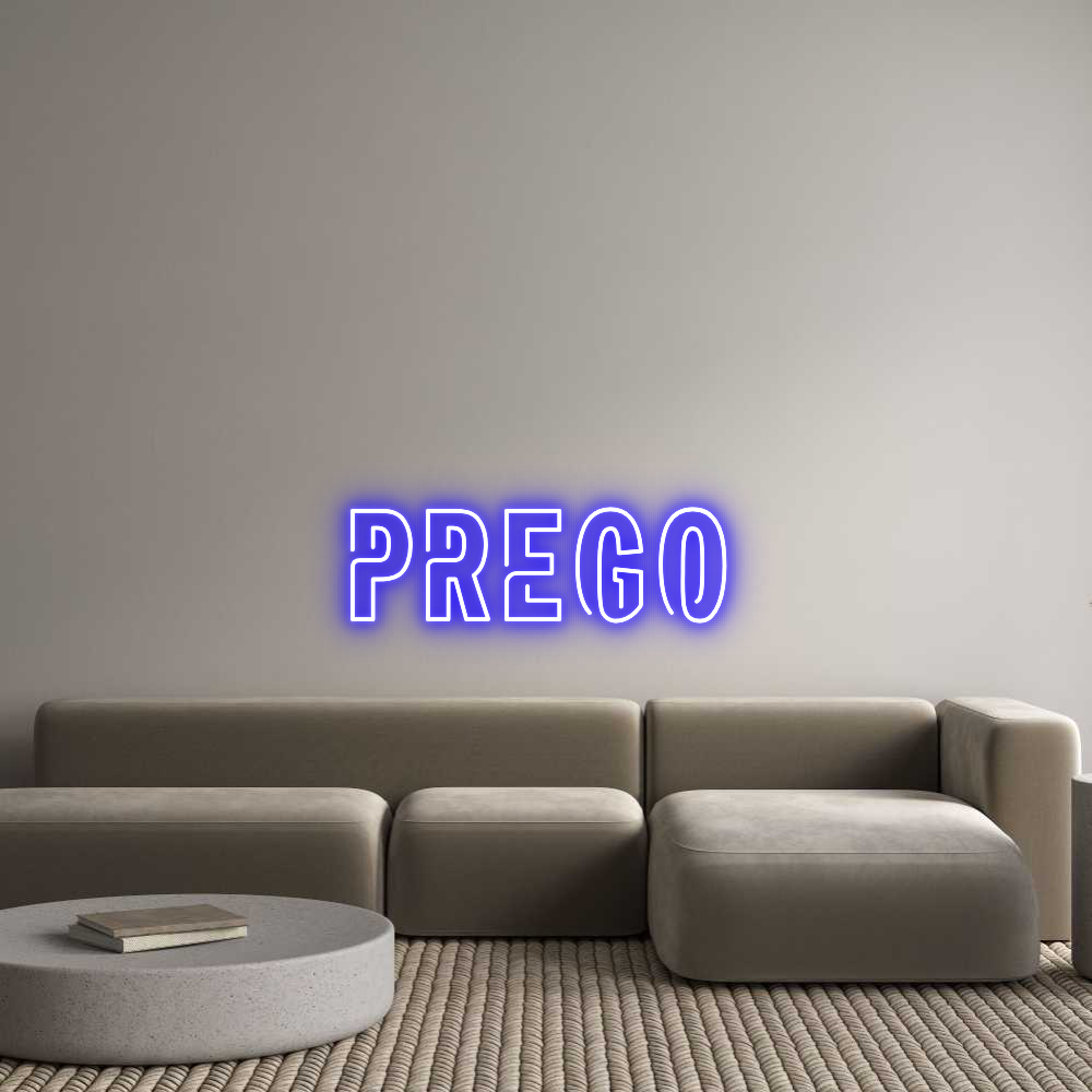 Anpassad neonskylt online-redigerare Prego