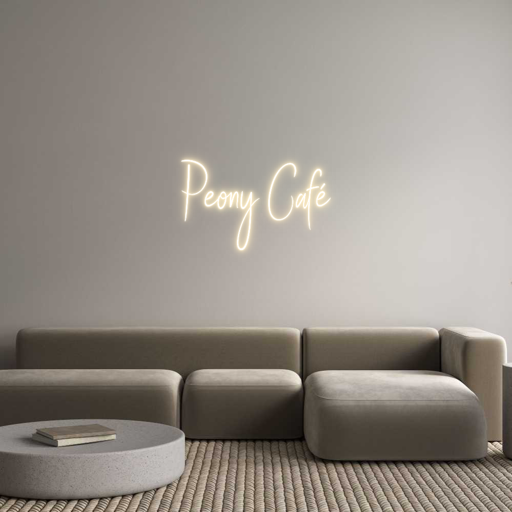 Custom Neon Sign Online Editor Peony Café