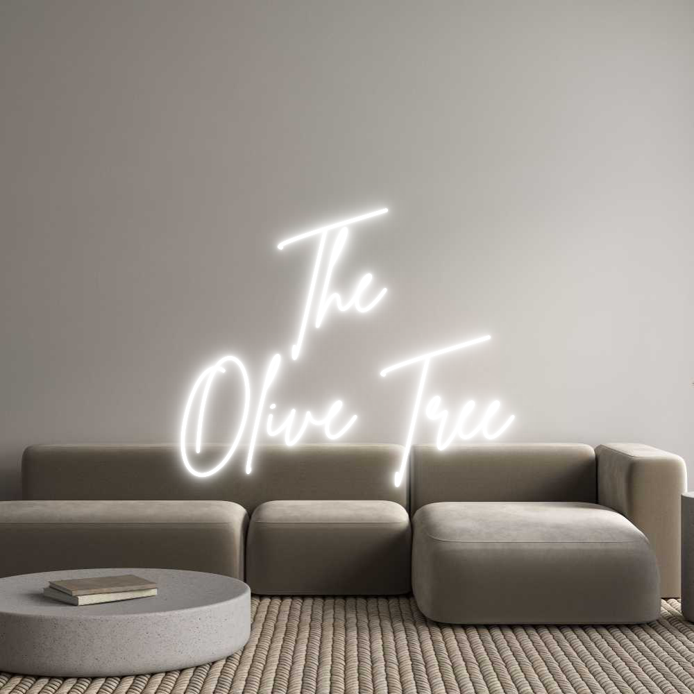 Anpassad neonskylt online-redigerare 
Oliv T...