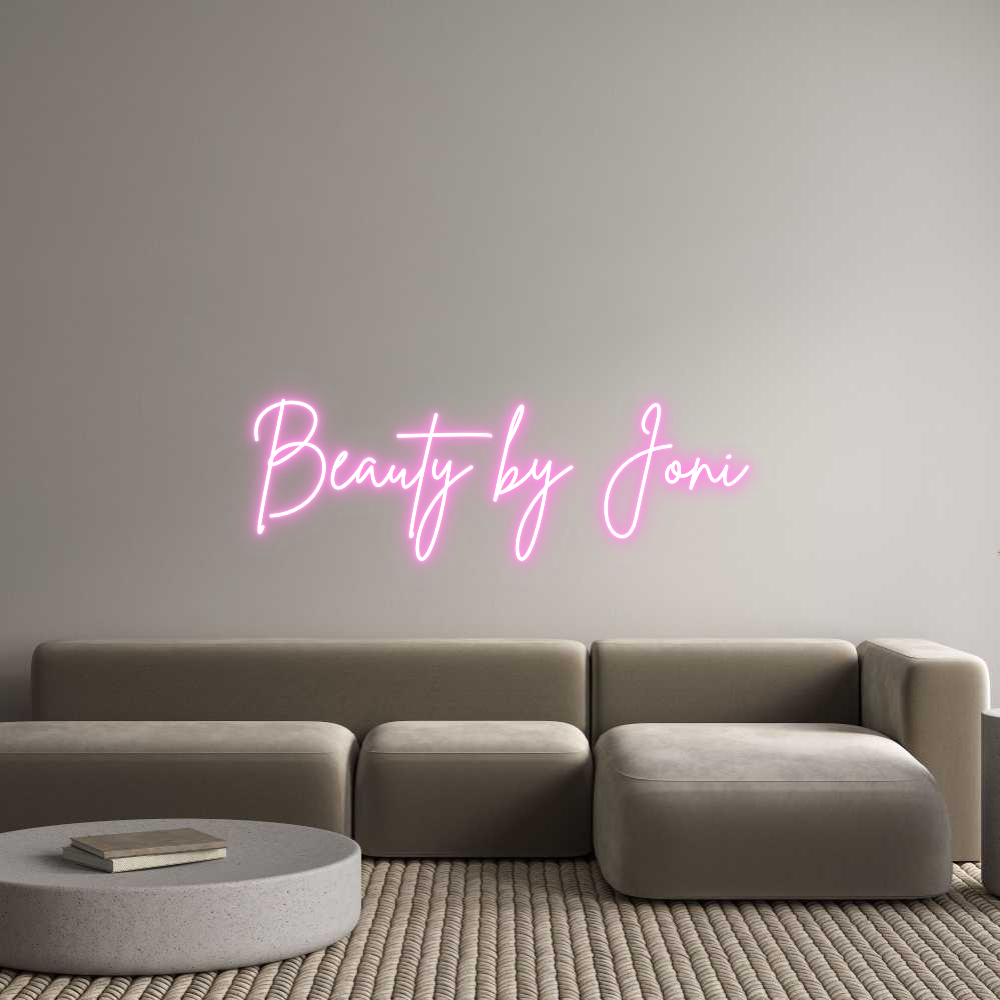Aangepaste neonreclame online-editor Beauty by Joni