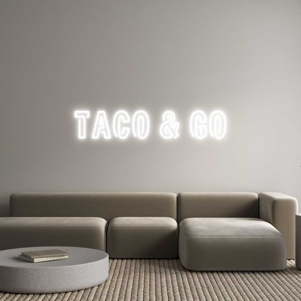 Custom Neon Sign Online Editor TACO & GO