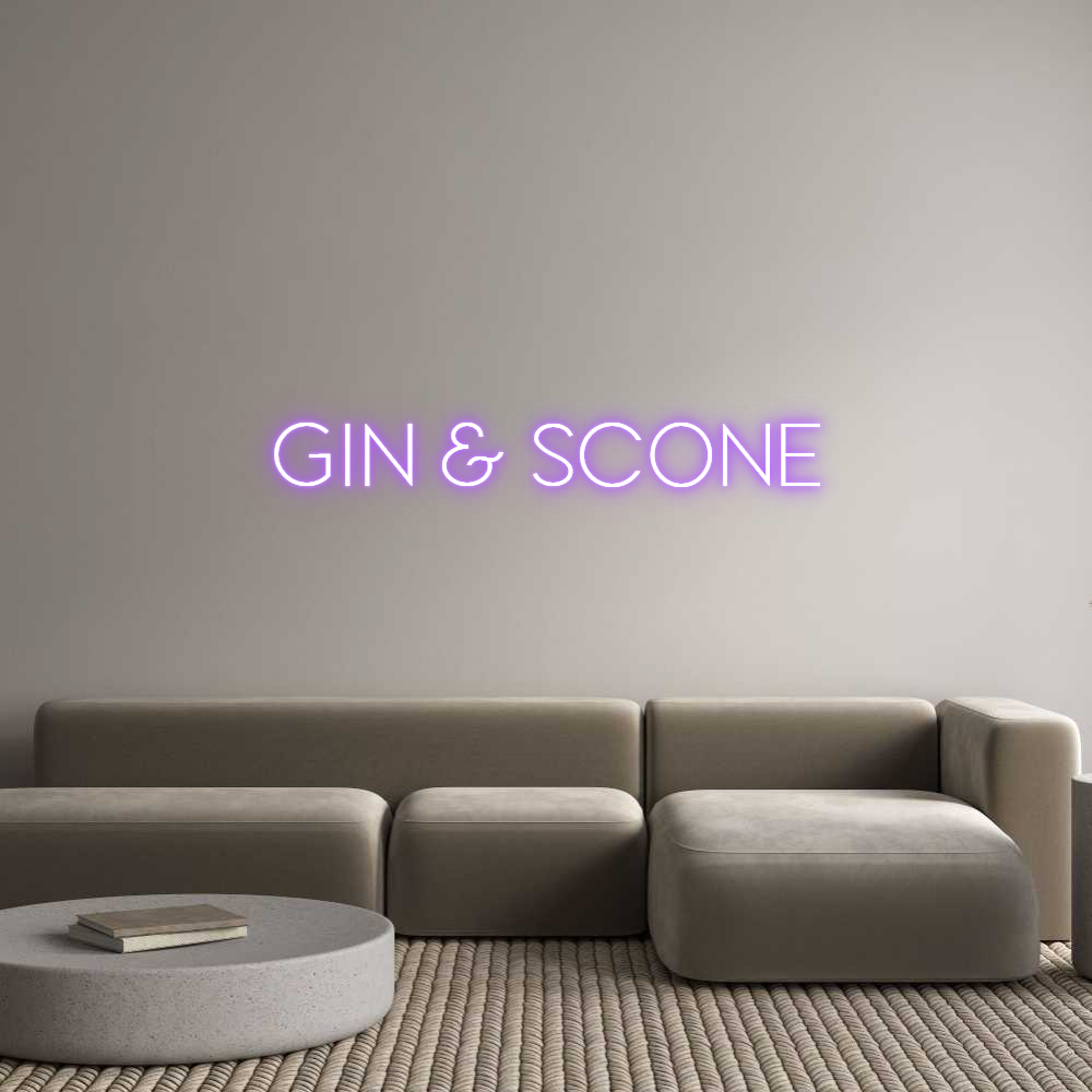 Custom Neon Sign Online Editor Gin & Scone
