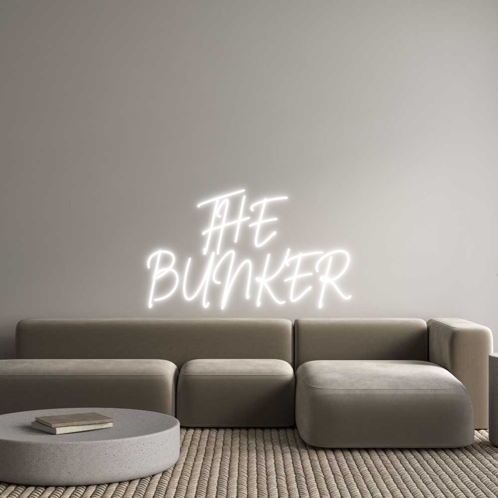 Custom Neon Sign Online Editor THE 
BUNKER