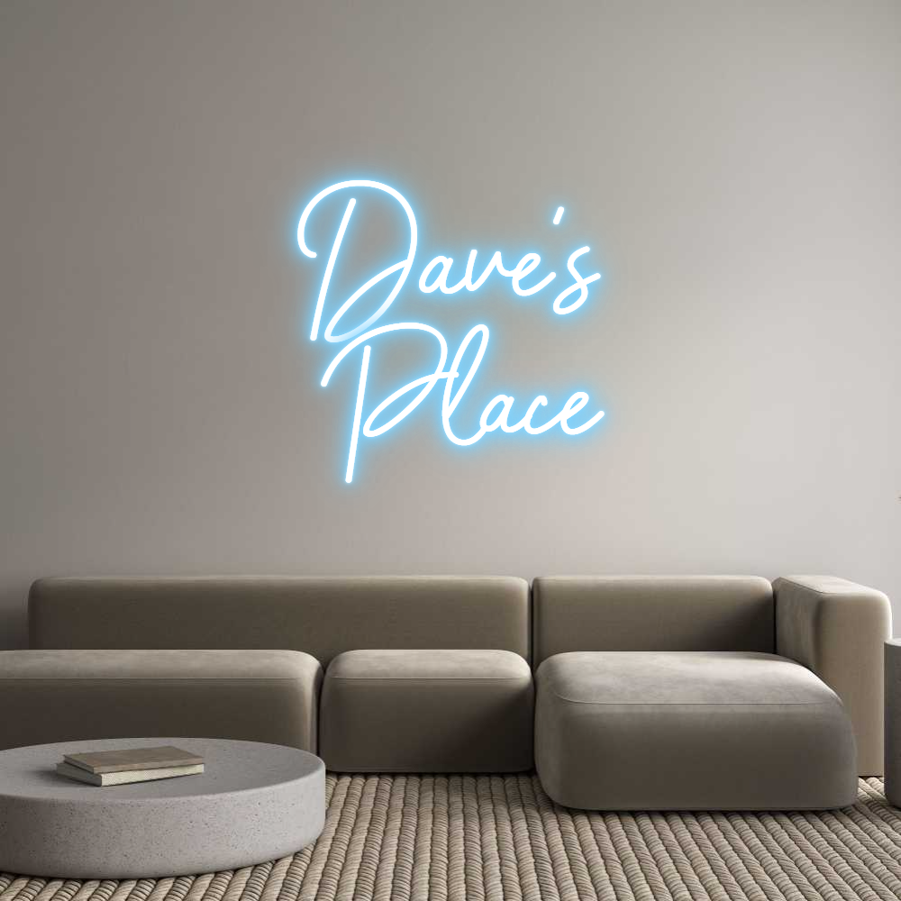 Custom Neon Sign Online Editor Dave's
 Place