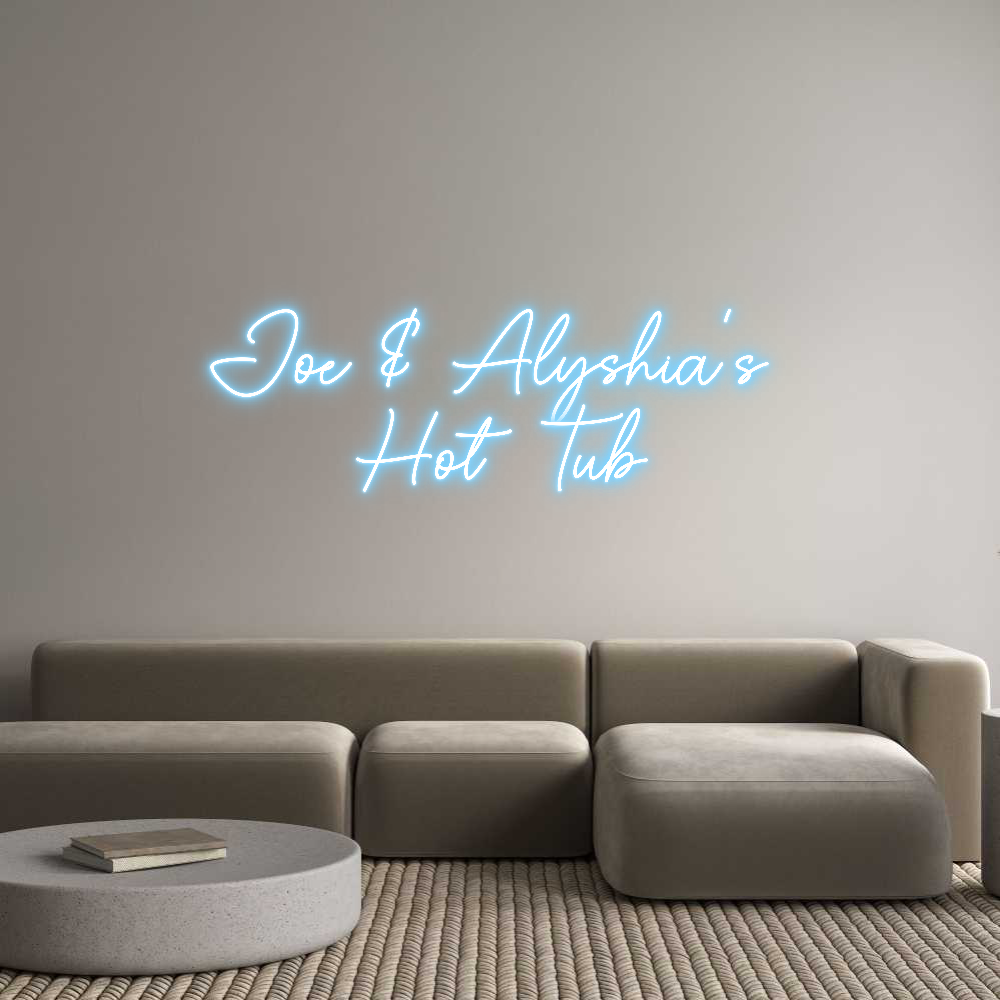 Custom Neon Sign Online Editor Joe & Alyshia...