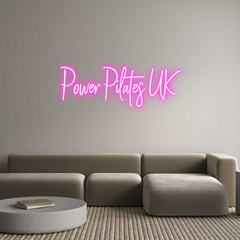 Editor on-line de letreiros neon personalizados Power Pilates...