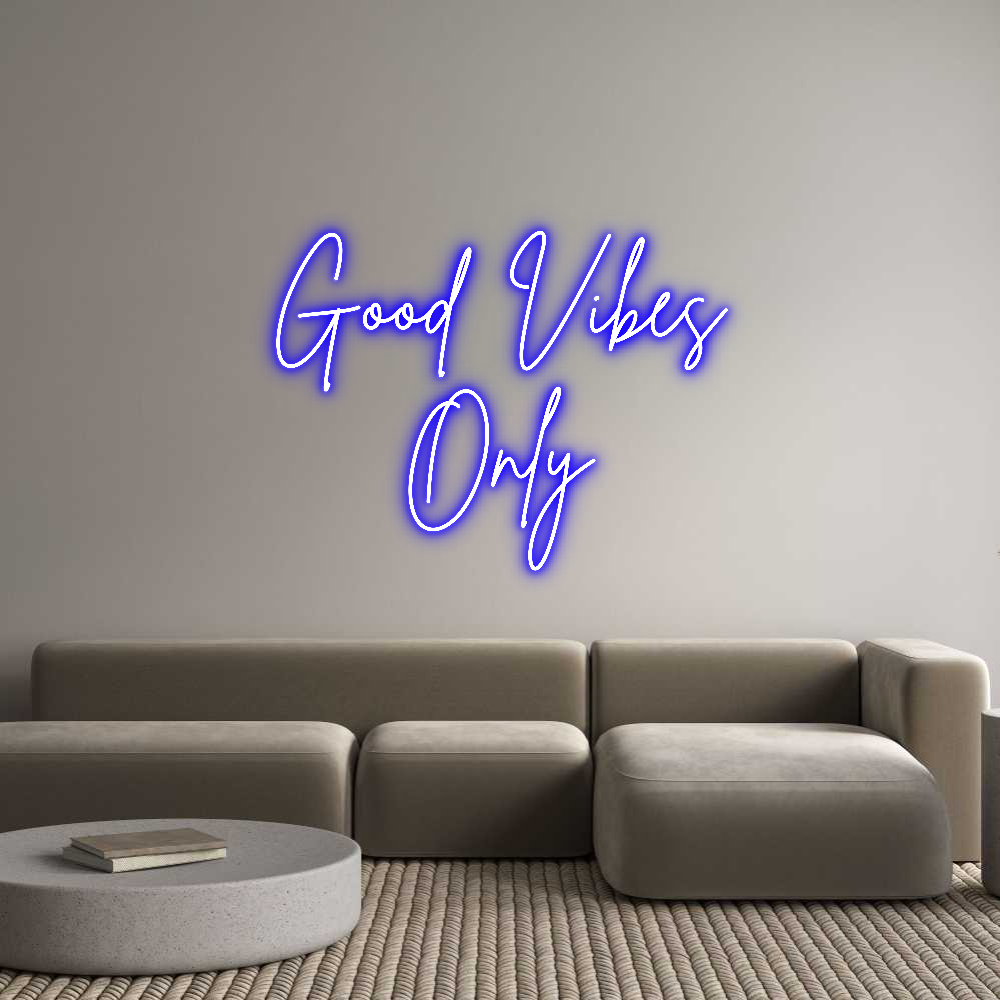 Editor online di insegne al neon personalizzate Good Vibes
Oh...
