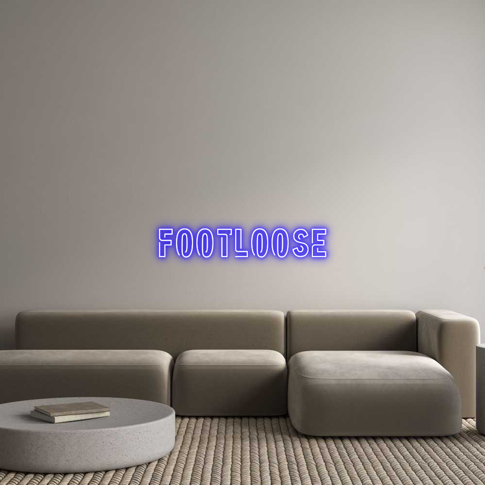 Custom Neon Sign Online Editor FOOTLOOSE