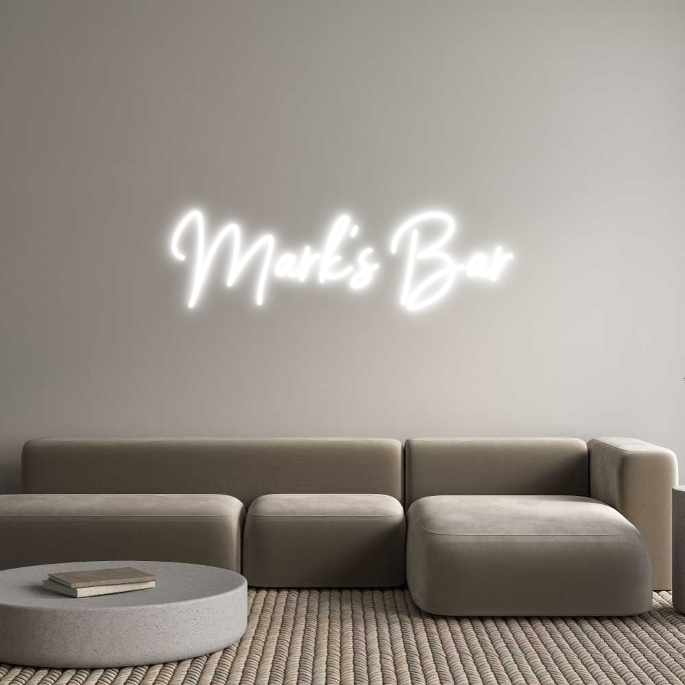 Custom Neon Sign Online Editor Mark's Bar