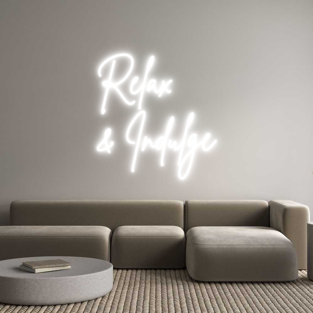 Editor online di insegne al neon personalizzate Relax 
e Ind...