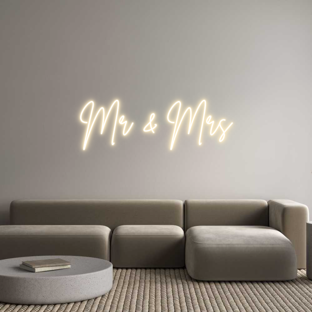 Custom Neon Sign Online Editor Mr & Mrs