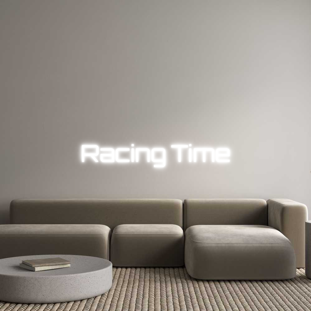 Custom Neon Sign Online Editor Racing Time