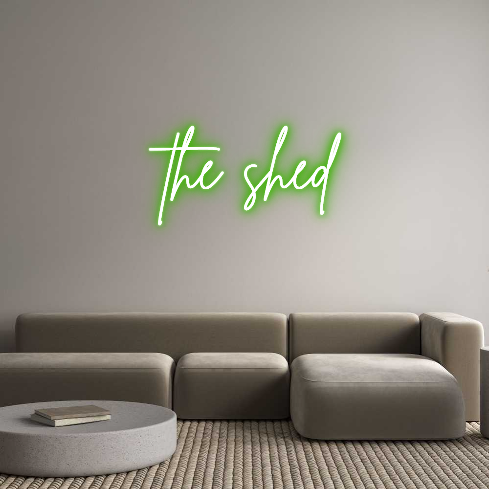Custom Neon Sign Online Editor the shed