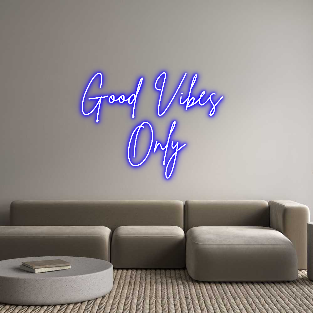 Editor online di insegne al neon personalizzate Good Vibes 
...