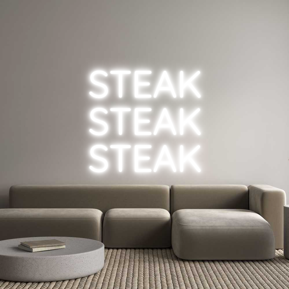 Anpassad neonskylt online-redigerare STEAK
BIFF ...