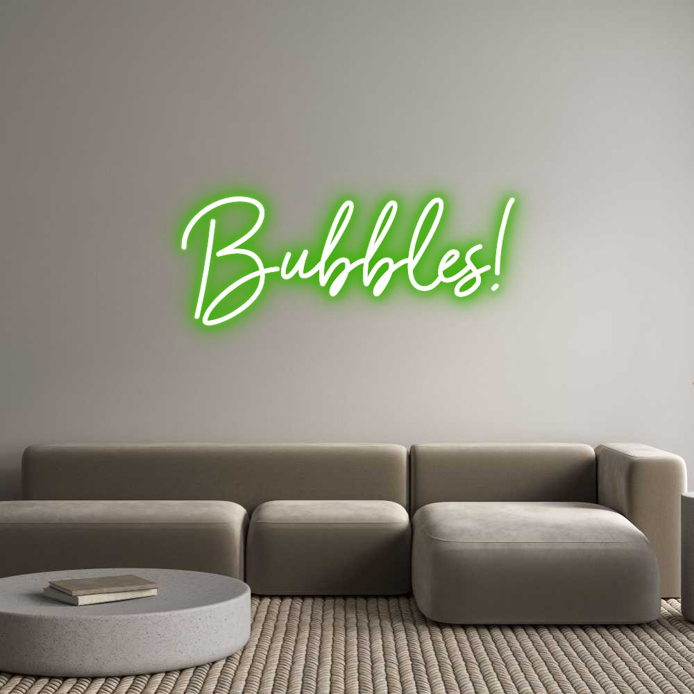 Custom Neon Sign Online Editor Bubbles!