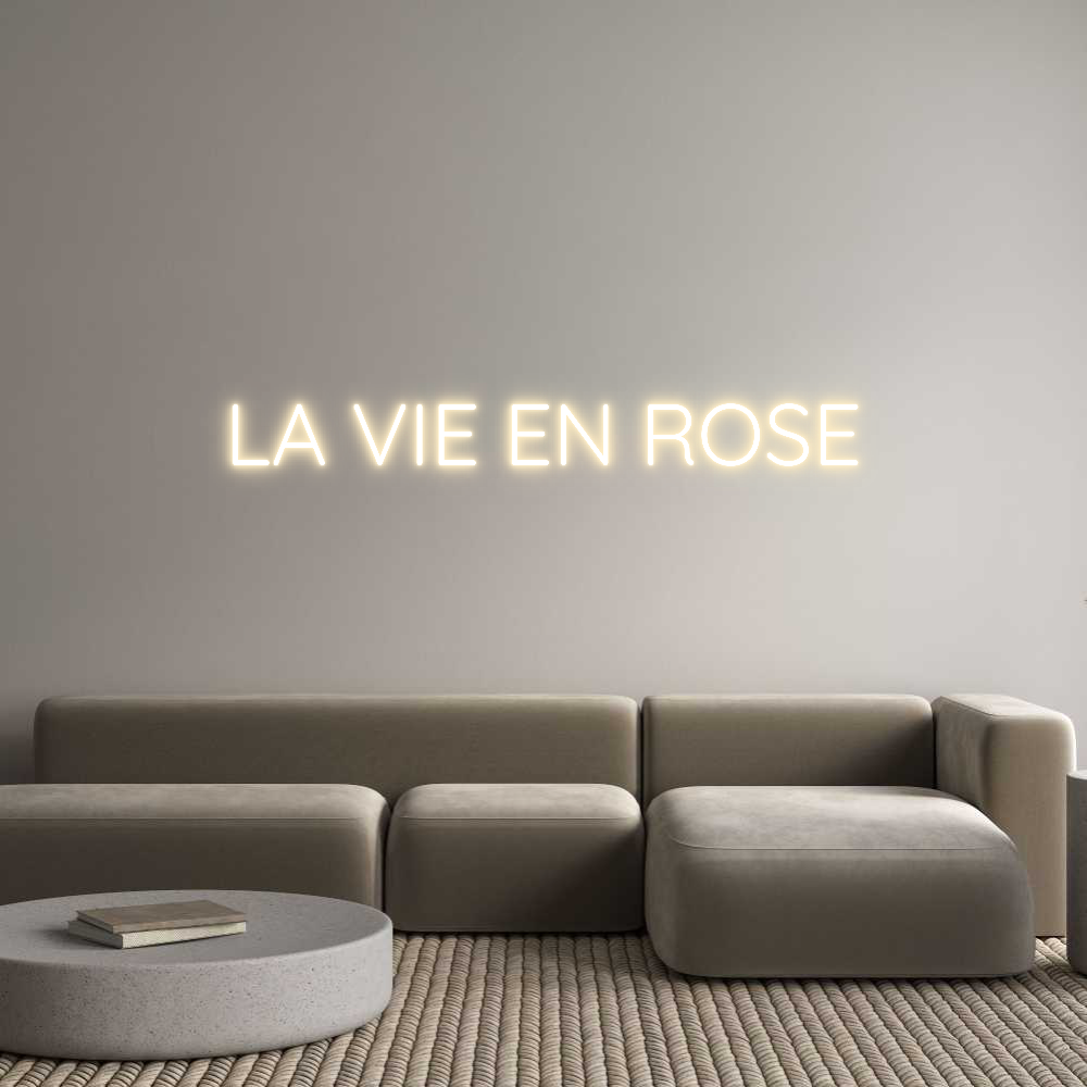 Custom Neon Sign Online Editor LA VIE EN ROSE