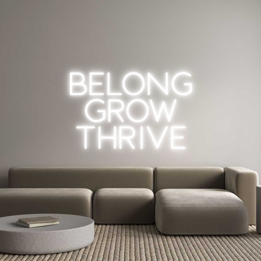 Anpassad neonskylt onlineredigerare BELONG
VÄX ...