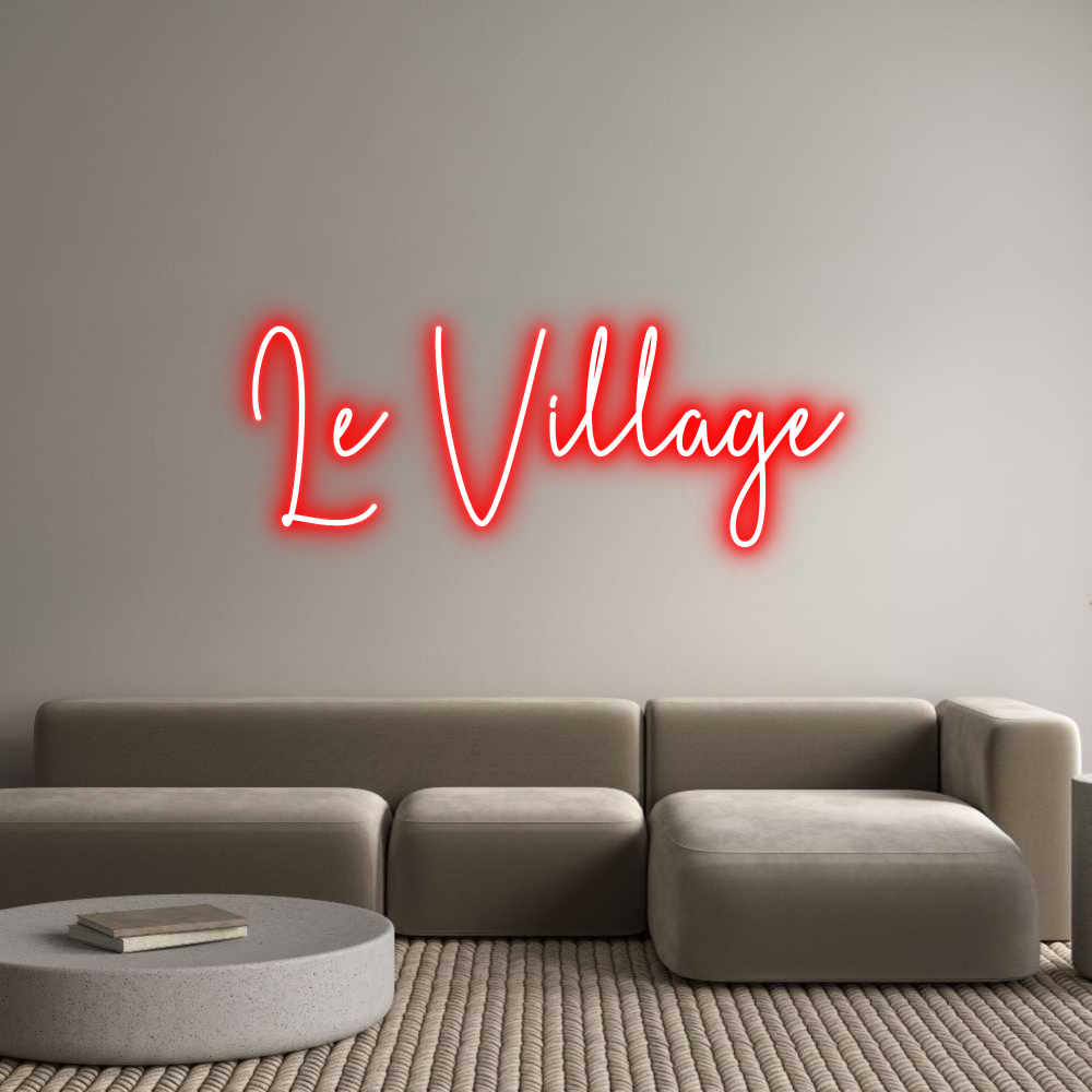 Custom Neon Sign Online Editor Le Village