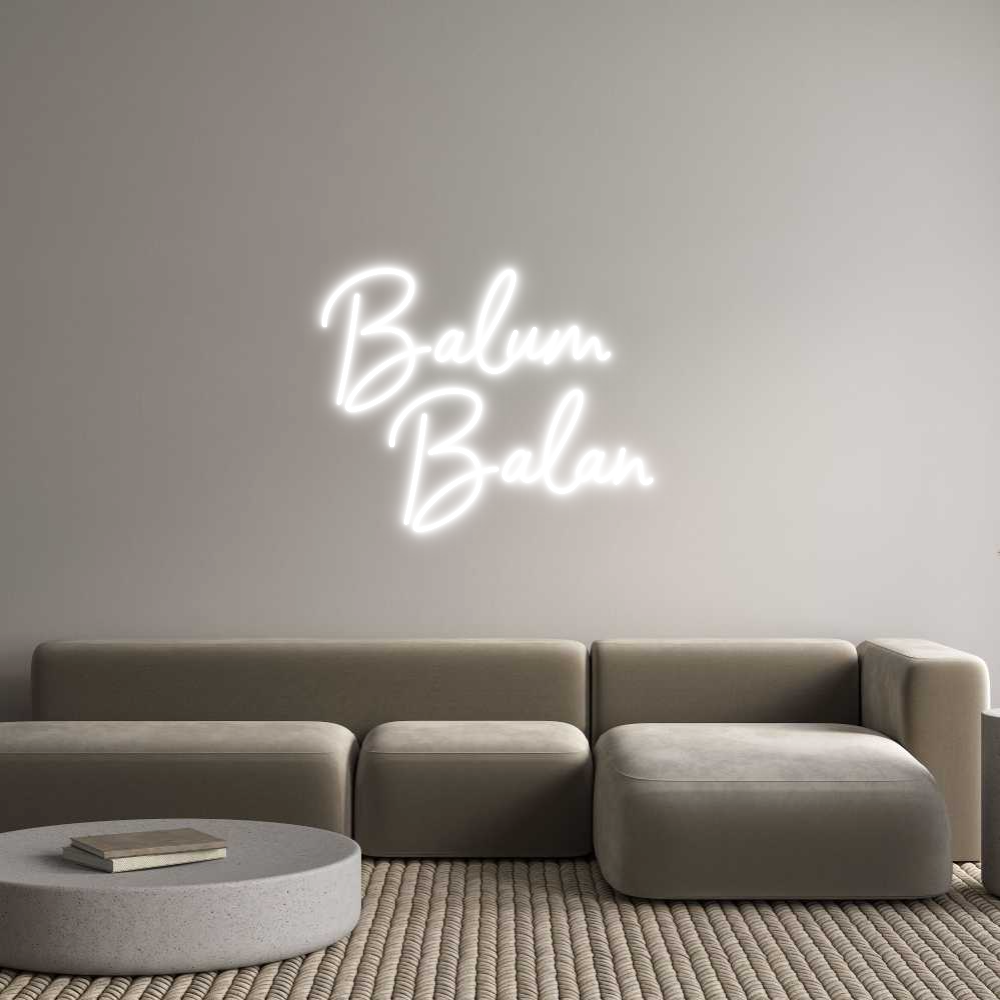 Custom Neon Sign Online Editor Balum
   Bal...