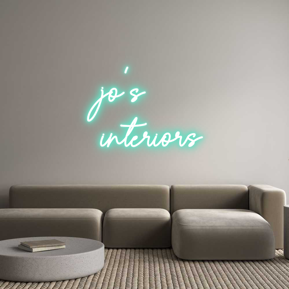 Custom Neon Sign Online Editor jo's 
interi...