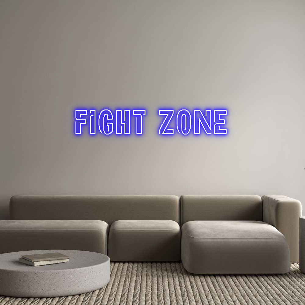 Editor online di insegne al neon personalizzate FIGHT ZONE