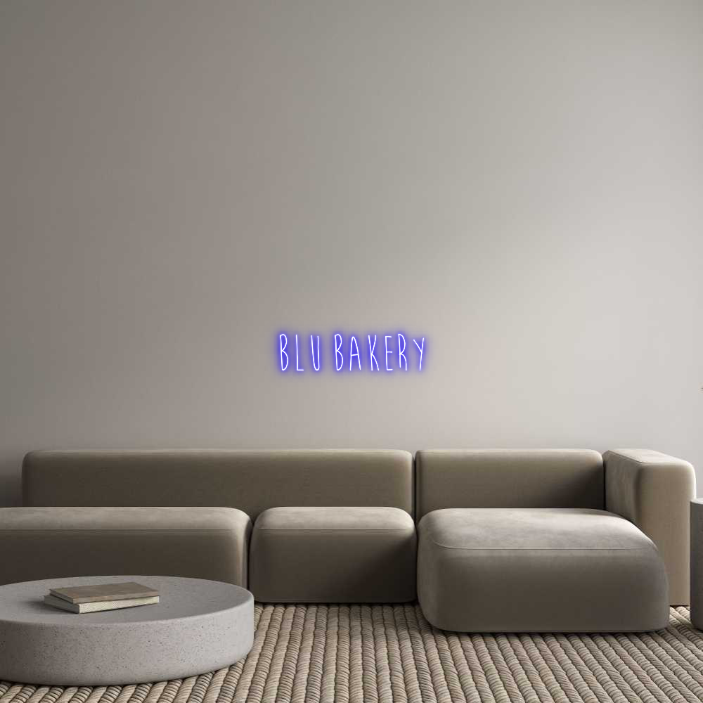 Custom Neon Sign Online Editor BLU BAKERY