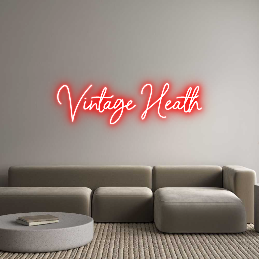 Custom Neon Sign Online Editor Vintage Heath