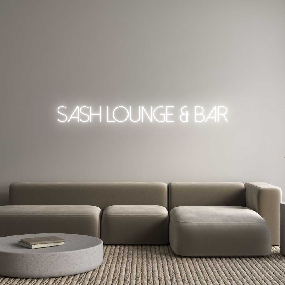 Custom Neon Sign Online Editor SASH lounge &...