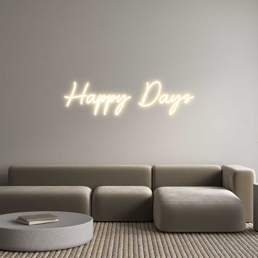 Custom Neon Sign Online Editor Happy Days