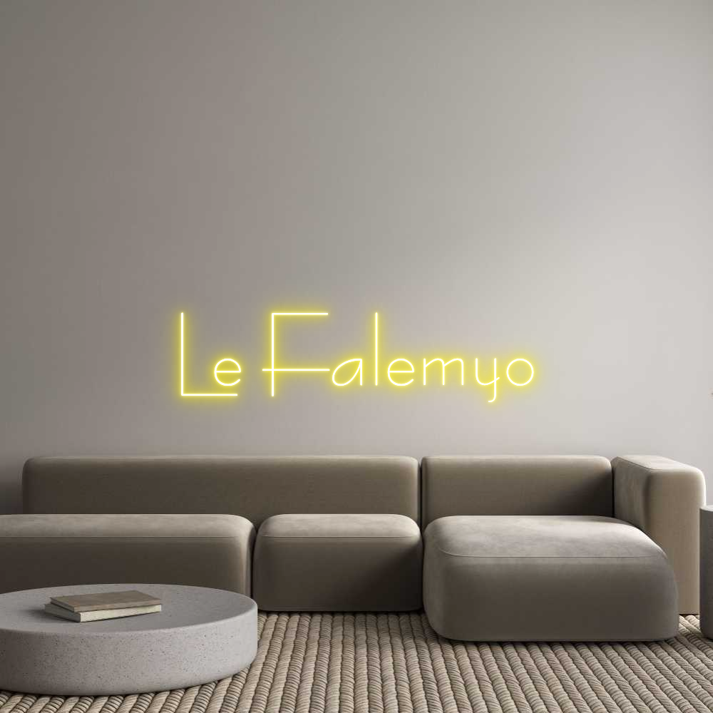 Aangepaste neonreclame online-editor Le Falemyo