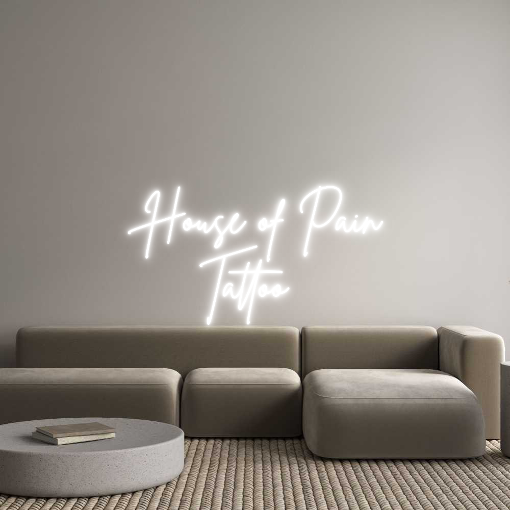 Online-editor voor aangepaste neonreclames House of Pain...