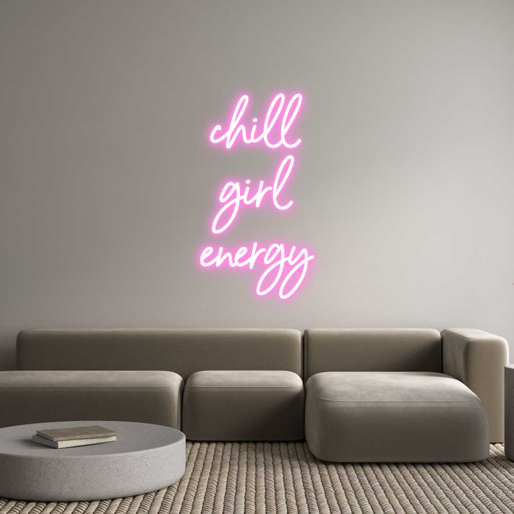 Editor online di insegne al neon personalizzate chill
ragazza
...