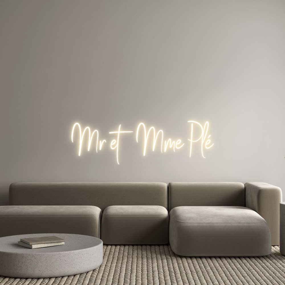 Editor online di insegne al neon personalizzate Mr et Mme Plé