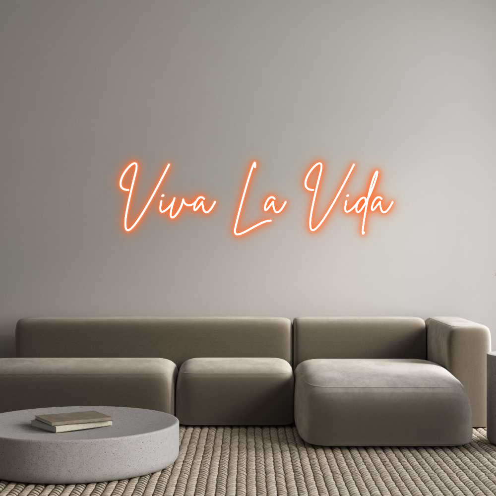 Custom Neon Sign Online Editor  Viva La Vida