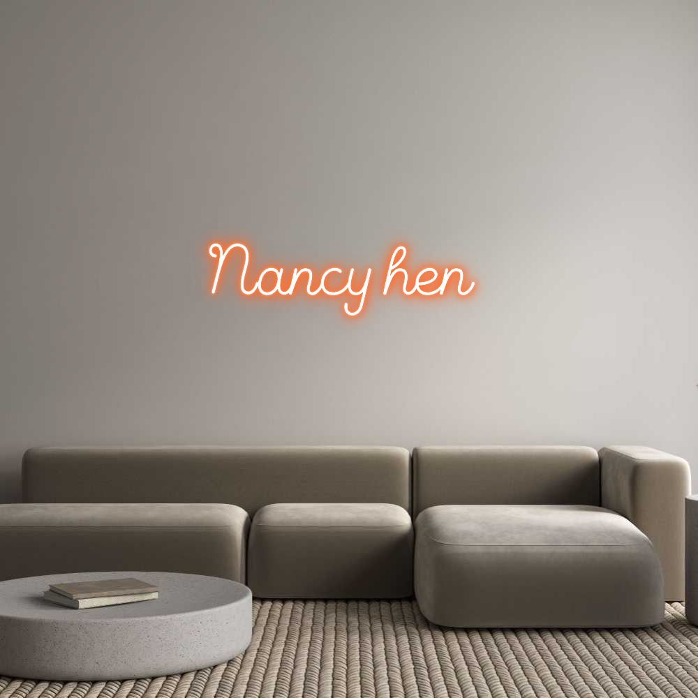 Custom Neon Sign Online Editor Nancy hen