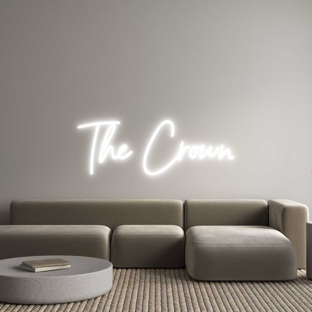 Benutzerdefinierter Neonschild-Online-Editor The Crown