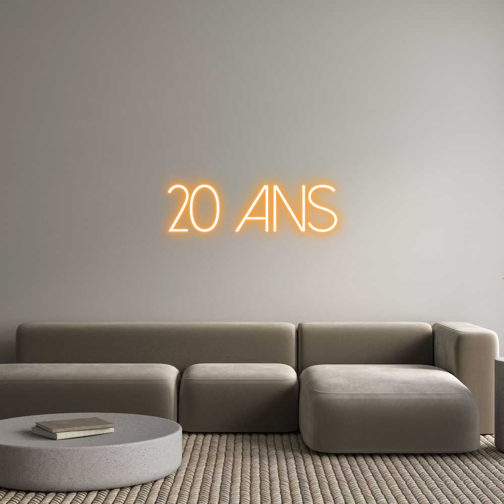 Custom Neon Sign Online Editor 20 ans