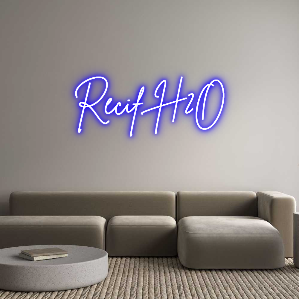 Custom Neon Sign Online Editor Recif H2O