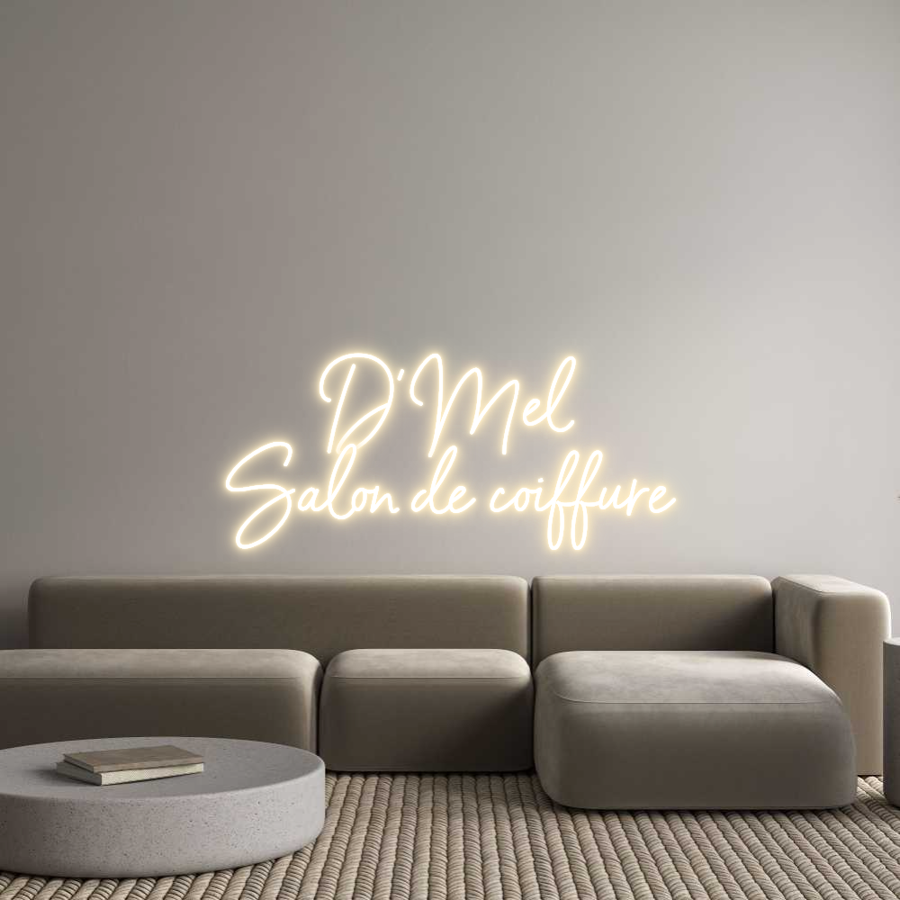 Editor online de letreiros neon personalizados D'Mél 
Salão...